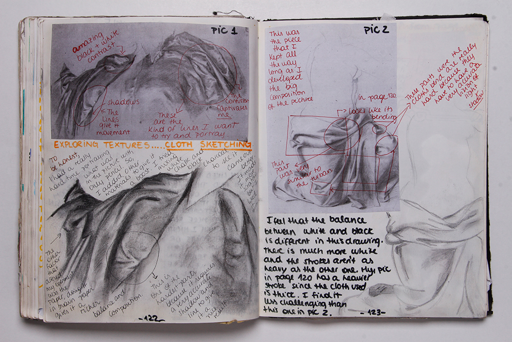 IWB IB Arts visual arts  investigation workbook arts sketching