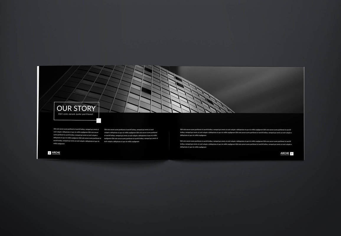 architecture company profile portfolio template catalog print Booklet corporate poster