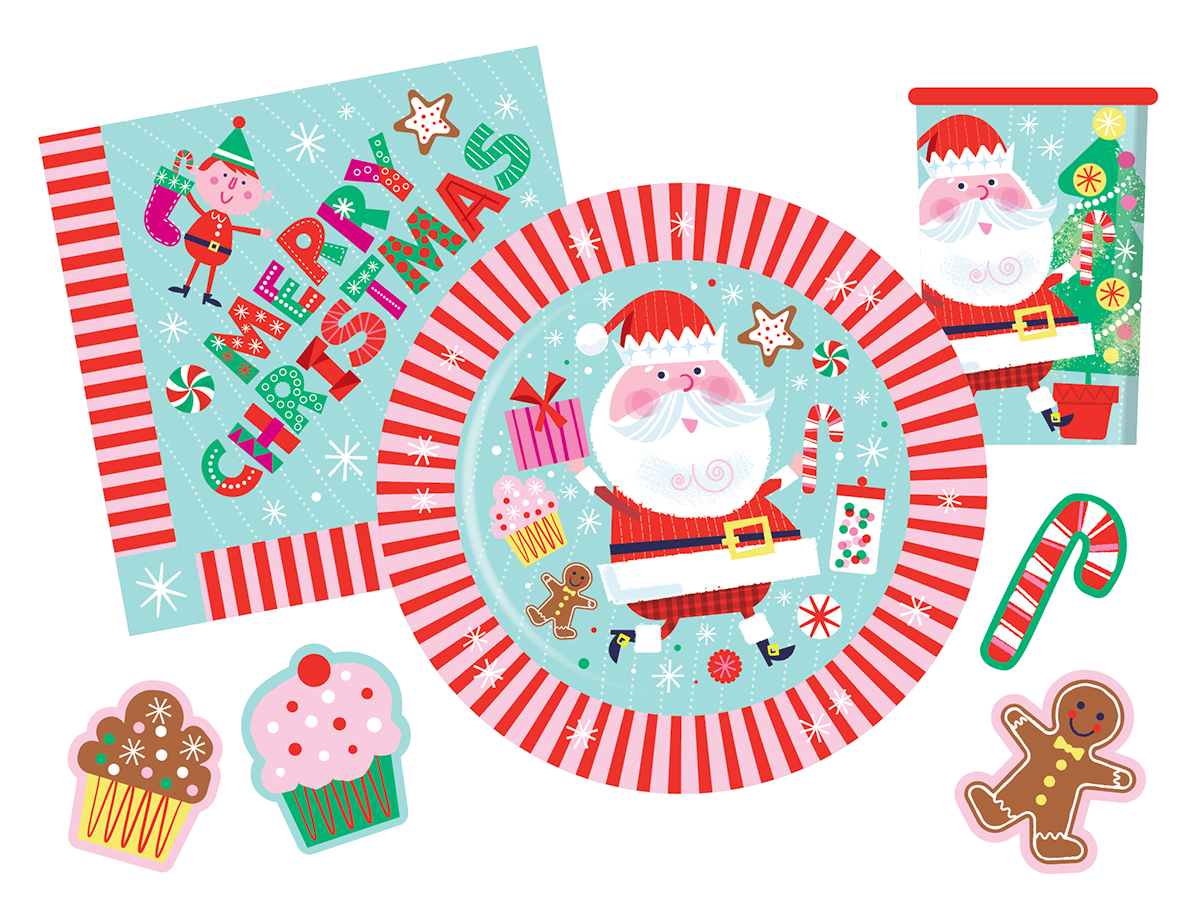 Christmas xmas santa greeting card paper products Holiday