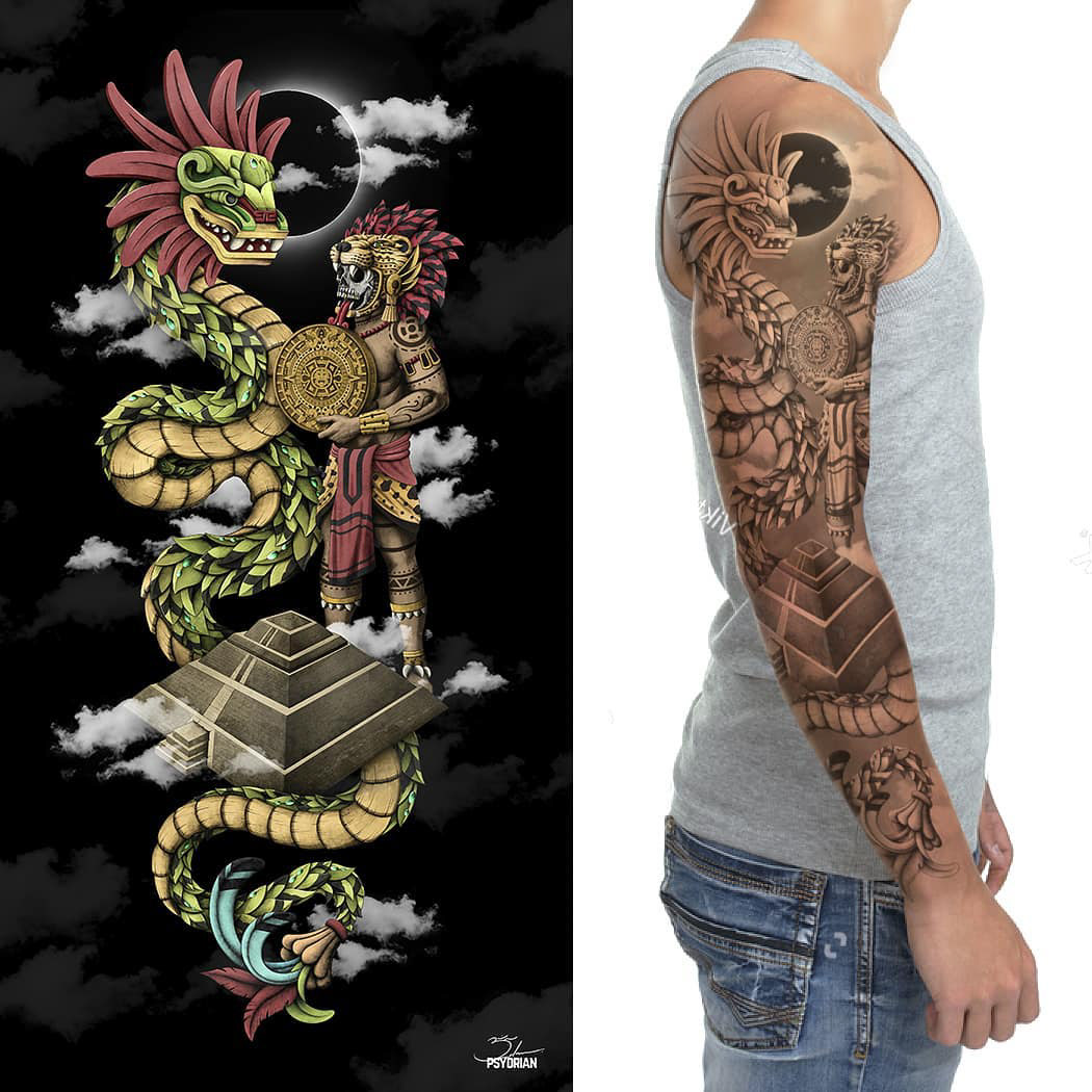 Aztec Sleeve Tattoo on Behance
