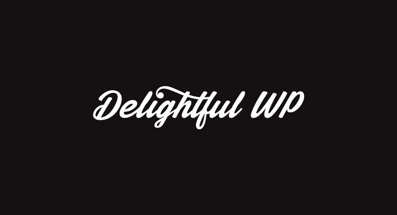 delightful wordpress wp logo Typeface lettermark identity design plugin