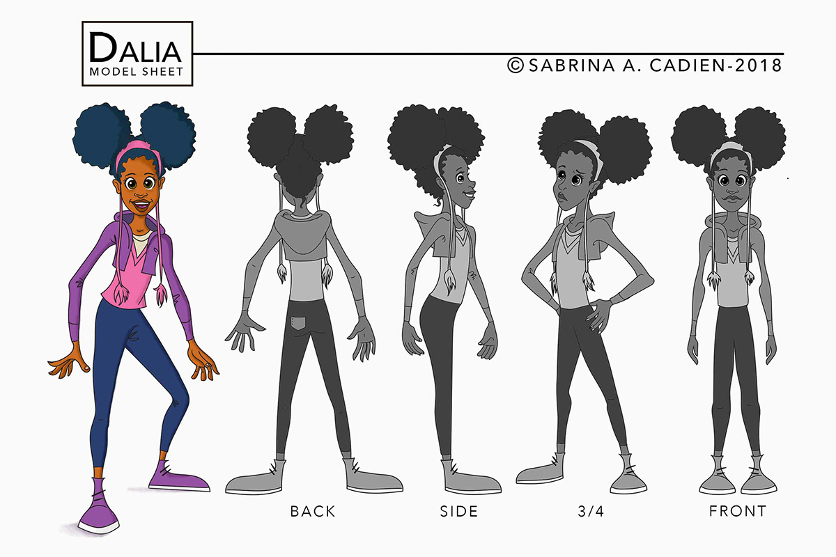 Character Model girl Character african american