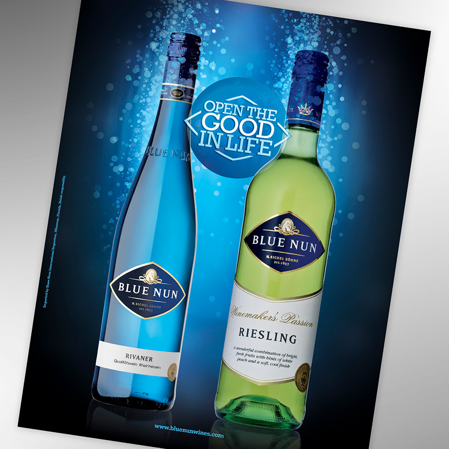 wine octoberfest winery liquor spirit blue nun  print Collateral vino Licor licores flyer afiche