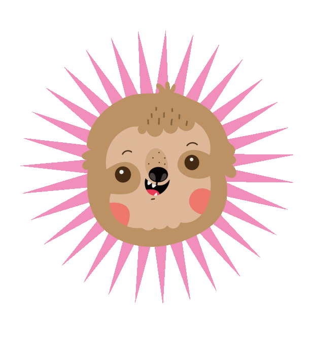 Viper stickers sloth Costa Rica vector cartoon