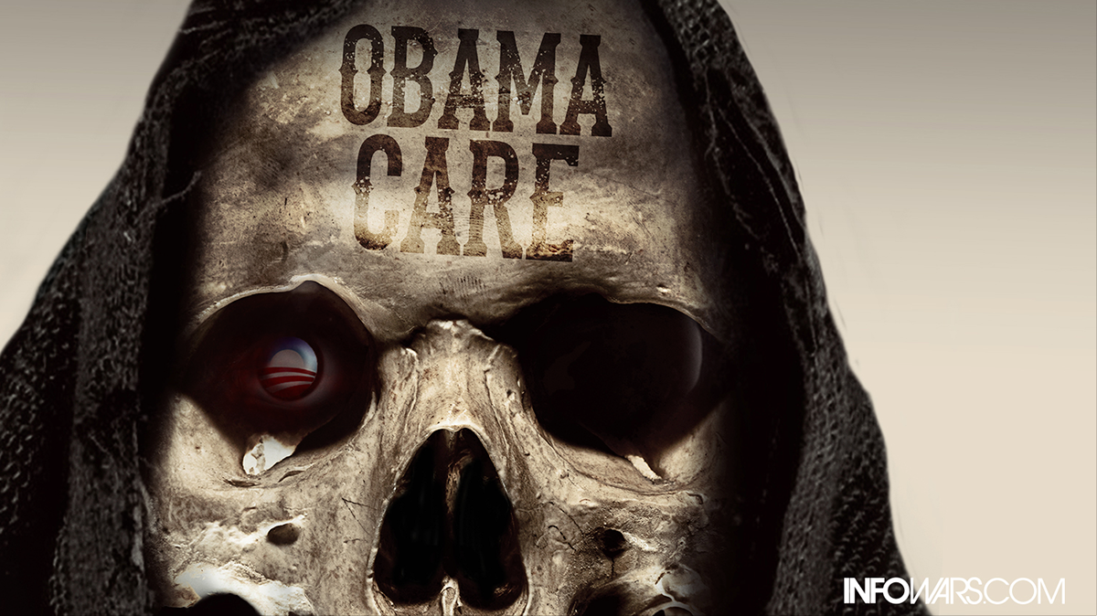Photo Manipulation  photo editing obama obamacare Halloween skull skeleton infowars