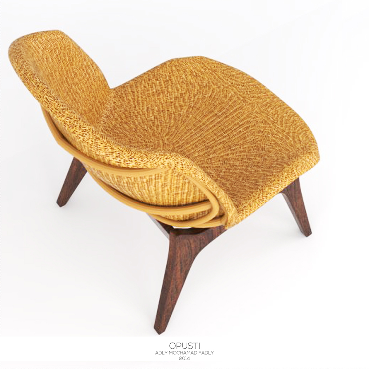 rattan chair furniture easy chair chair rattan 3D Visualization design wood Unique