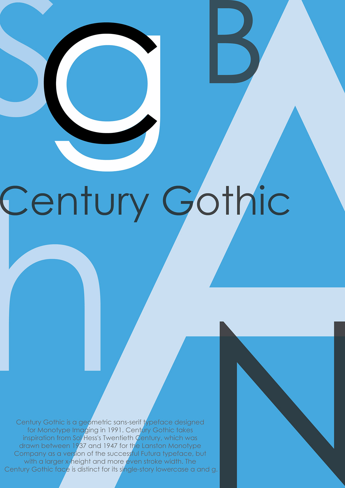 Century Gothic print VPGraphicDesign poster font