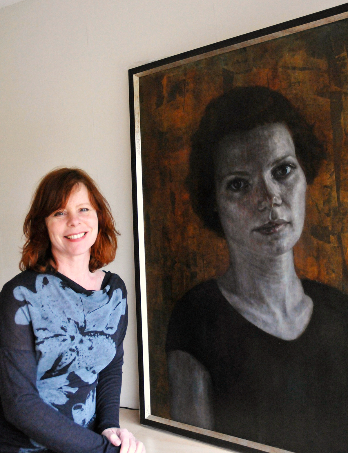 portrait woman realistic figurative commission detail Oils