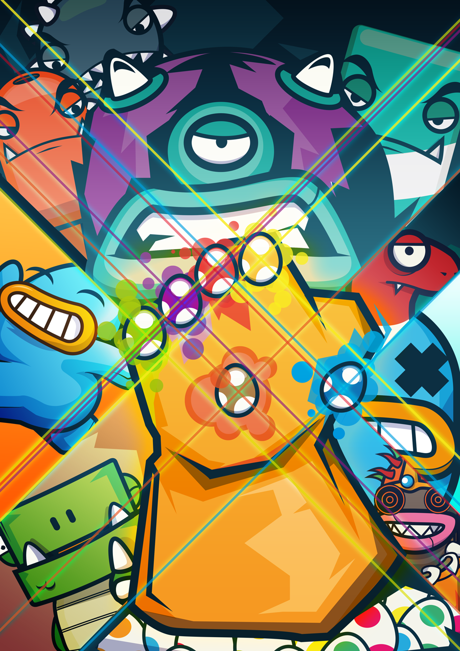 illustrations kaiju game Games iphone app iPad Gaming adventure play webgame webgames monster characters Fun kids