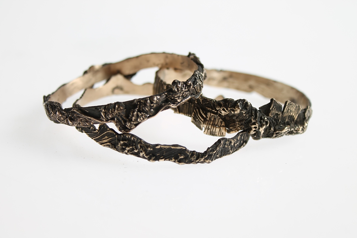 jewelry casting lost wax lost-wax   bronze wearable art accessories bracelet ring bangle
