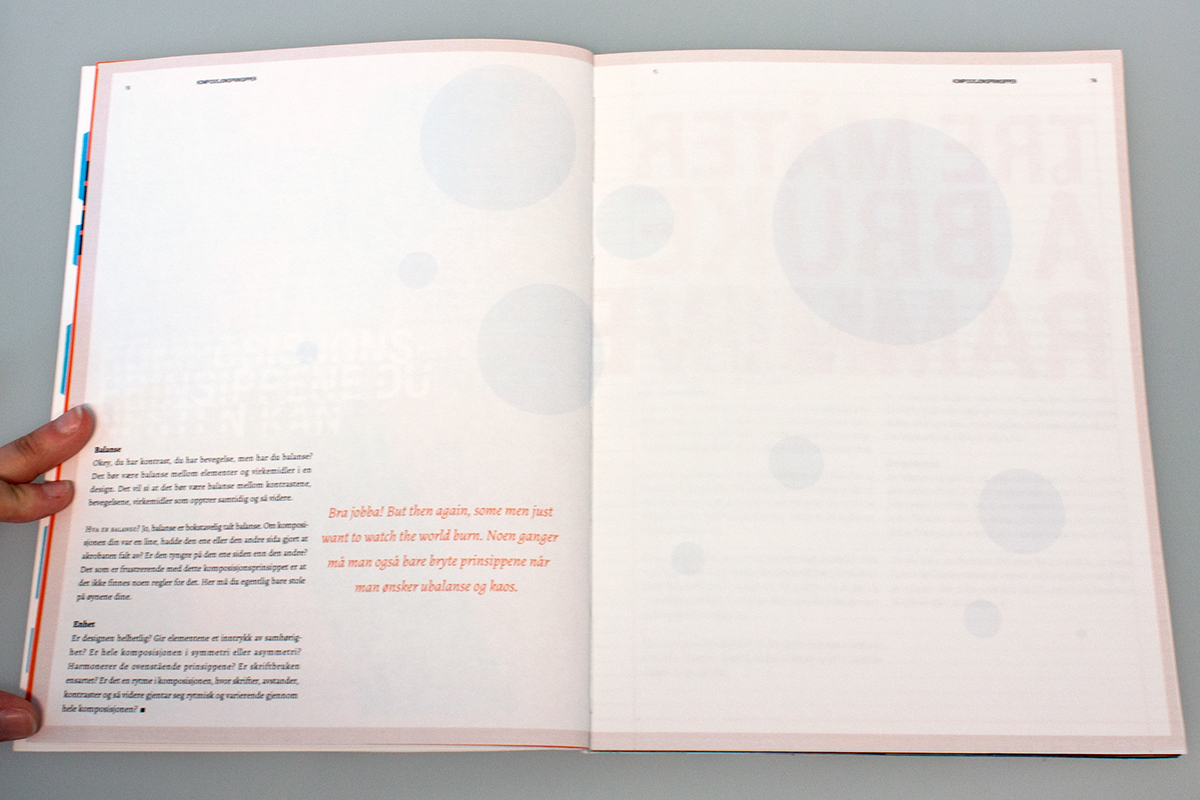 font grid Magazine design magazine spread orange brush brush typography Layout beginner blue