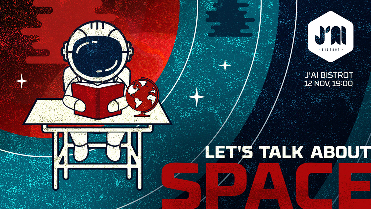 Space  mars poster astronaut Education let's talk about conference astronomy science