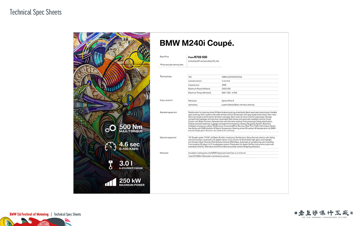 BMW BMW SA technical spec sheet festival of motoring kyalami racetrack