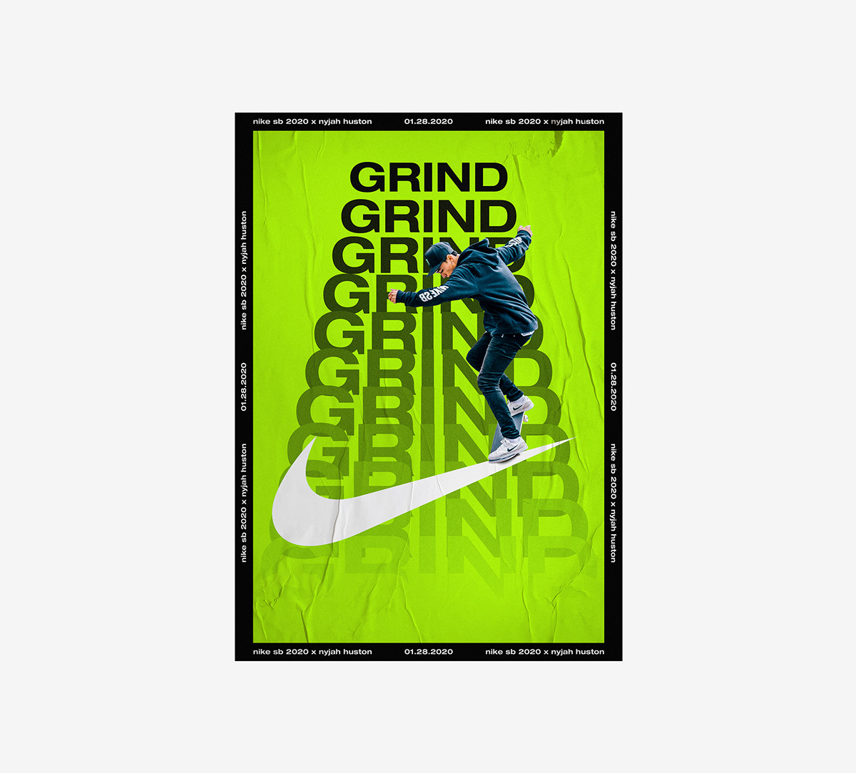 poster typoster Nike type typography   design Layout typographic Collection posters