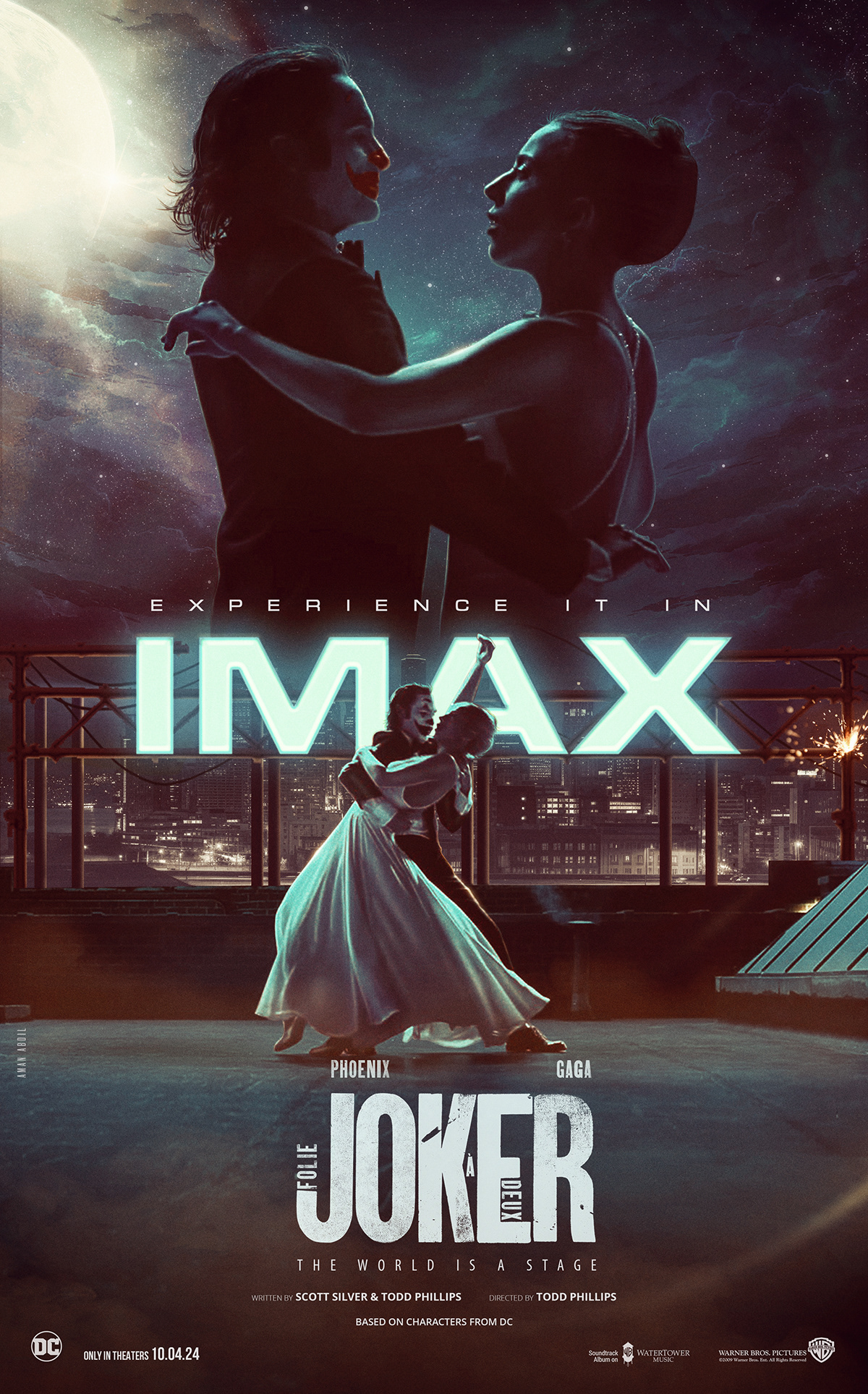 poster joker fanart iMAX Poster Design keyart graphic design  alternative movie poster dc joker2