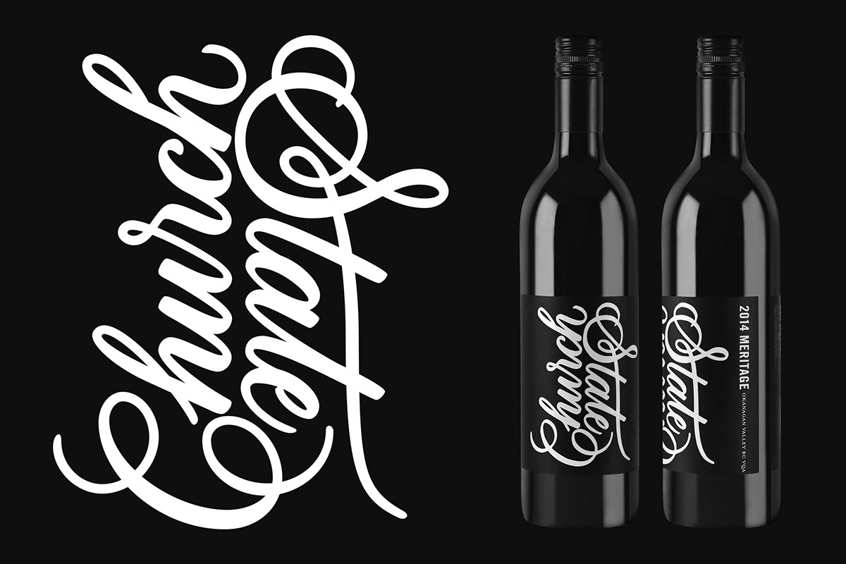 lettering Calligraphy   label design typography   font brand identity package Label bottle wine