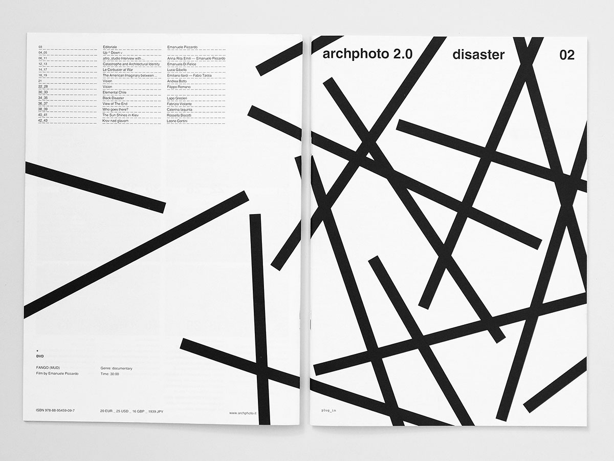 archphoto artiva design daniele de batté davide sossi plug_in cover illustration cover design black White minimal magazine editorial