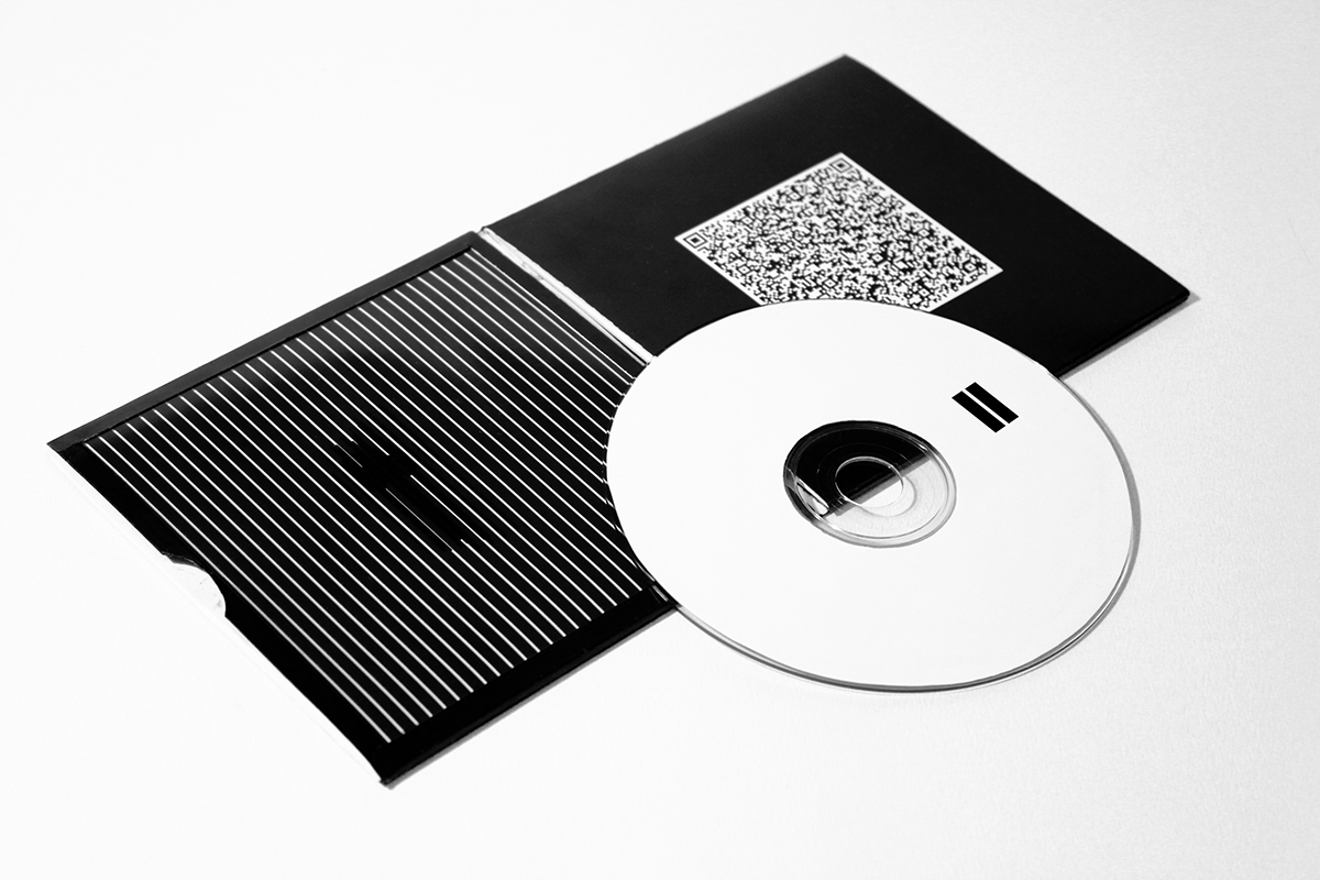 animatin graphic cover cd ebm electronic body striped White black qr code QR Code pacgage creative foil art