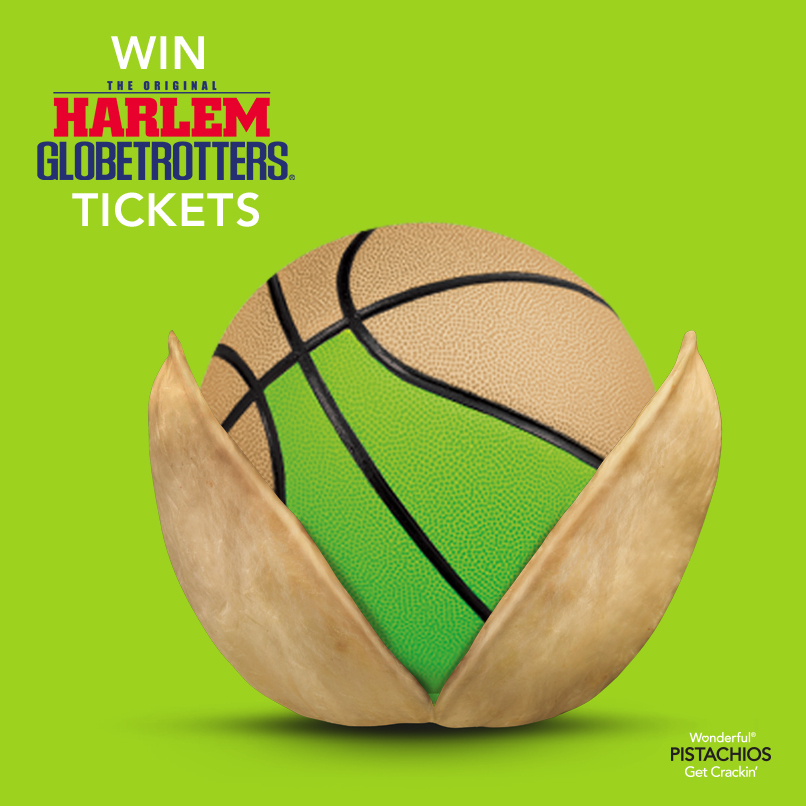 pistachios green design basketball globetrotters