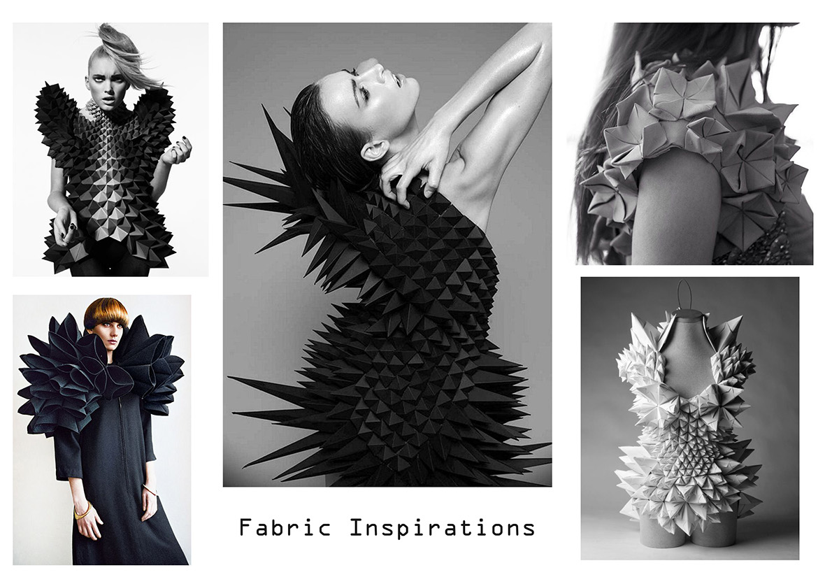 craft origami  paper silk 3D textiles fashion accessory