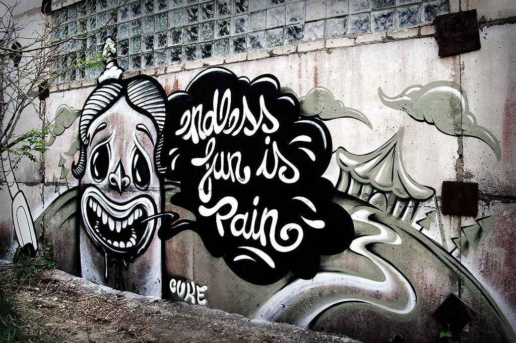 berlin Mike Friedrich SAD HRLQNS Graffiti MF Cuke sad pain Fun b/w