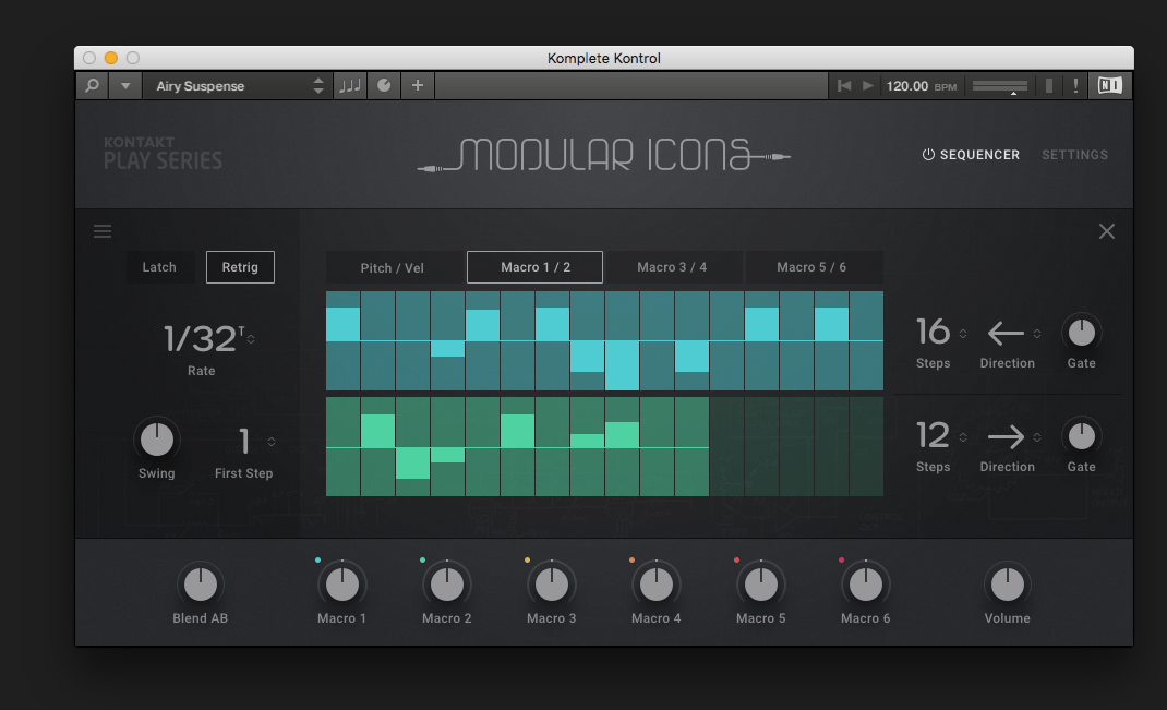 UI interface design Music Software synthesizer