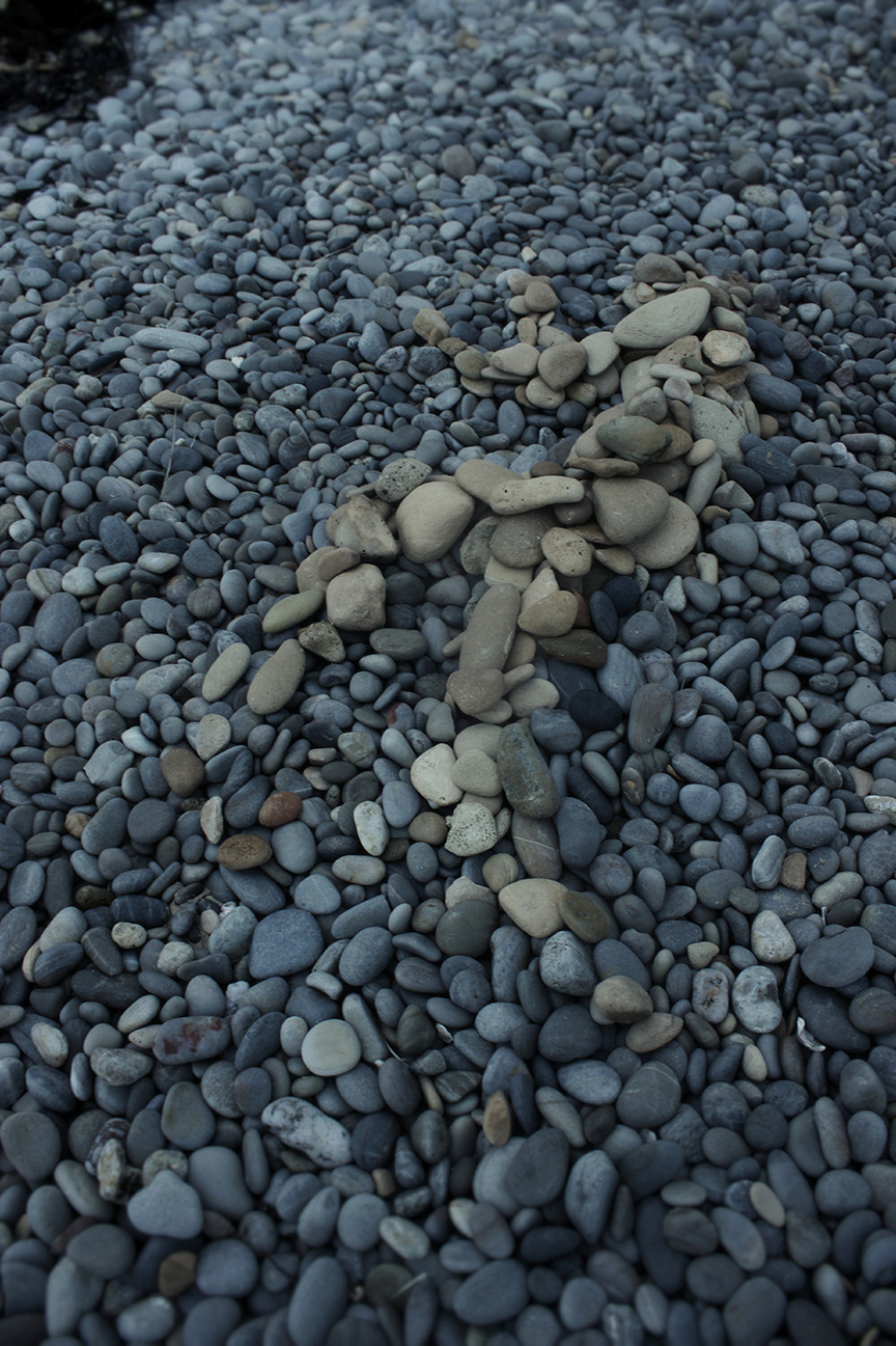 stone beach land art