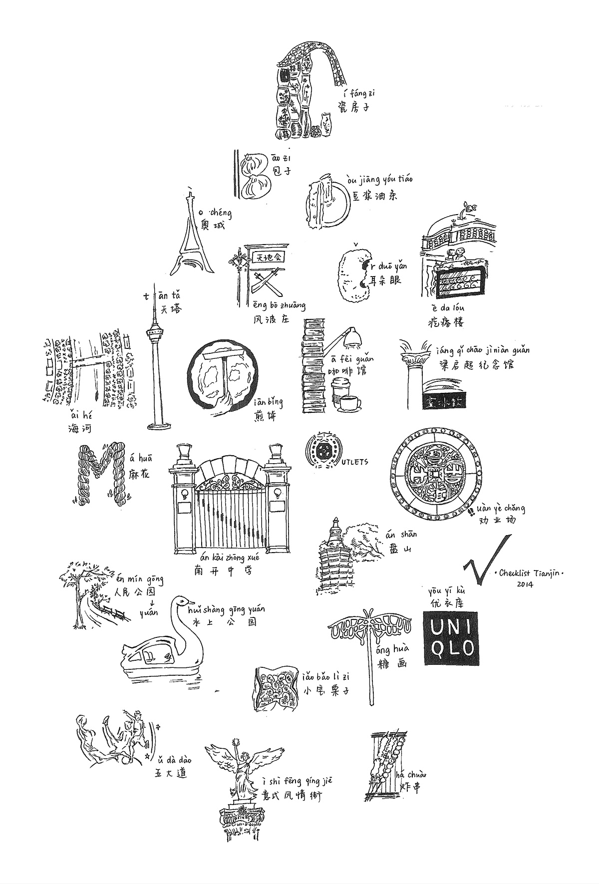 alphabet map city icons