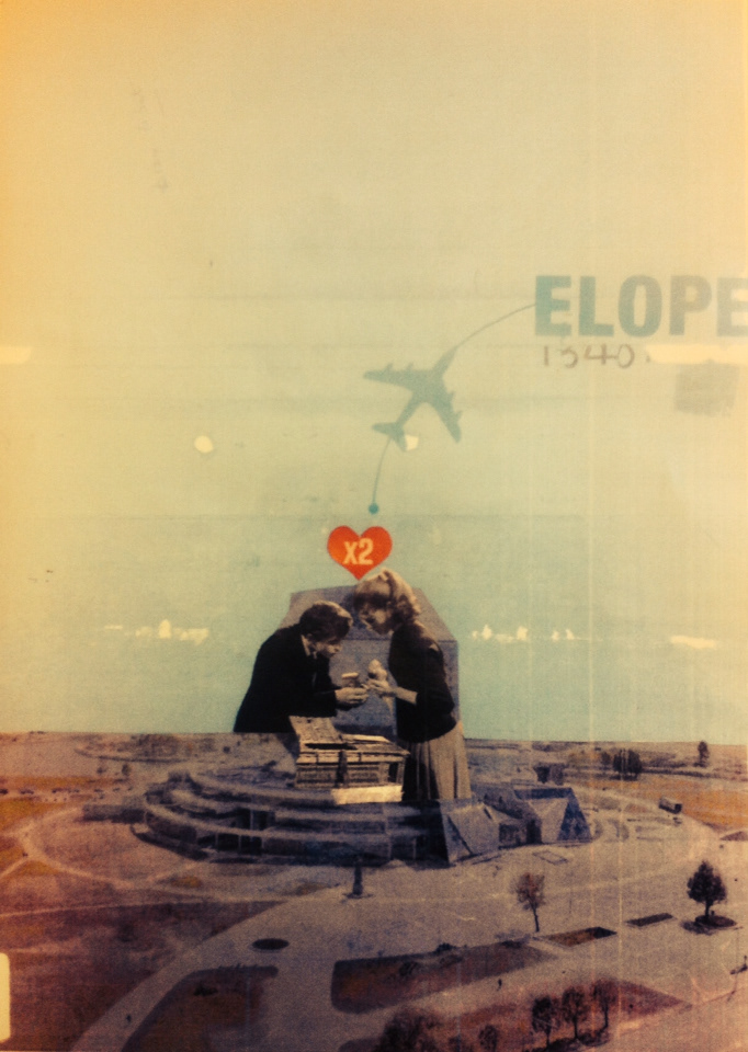 Love elope nursery rhyme Fly collage vintage Petra paul