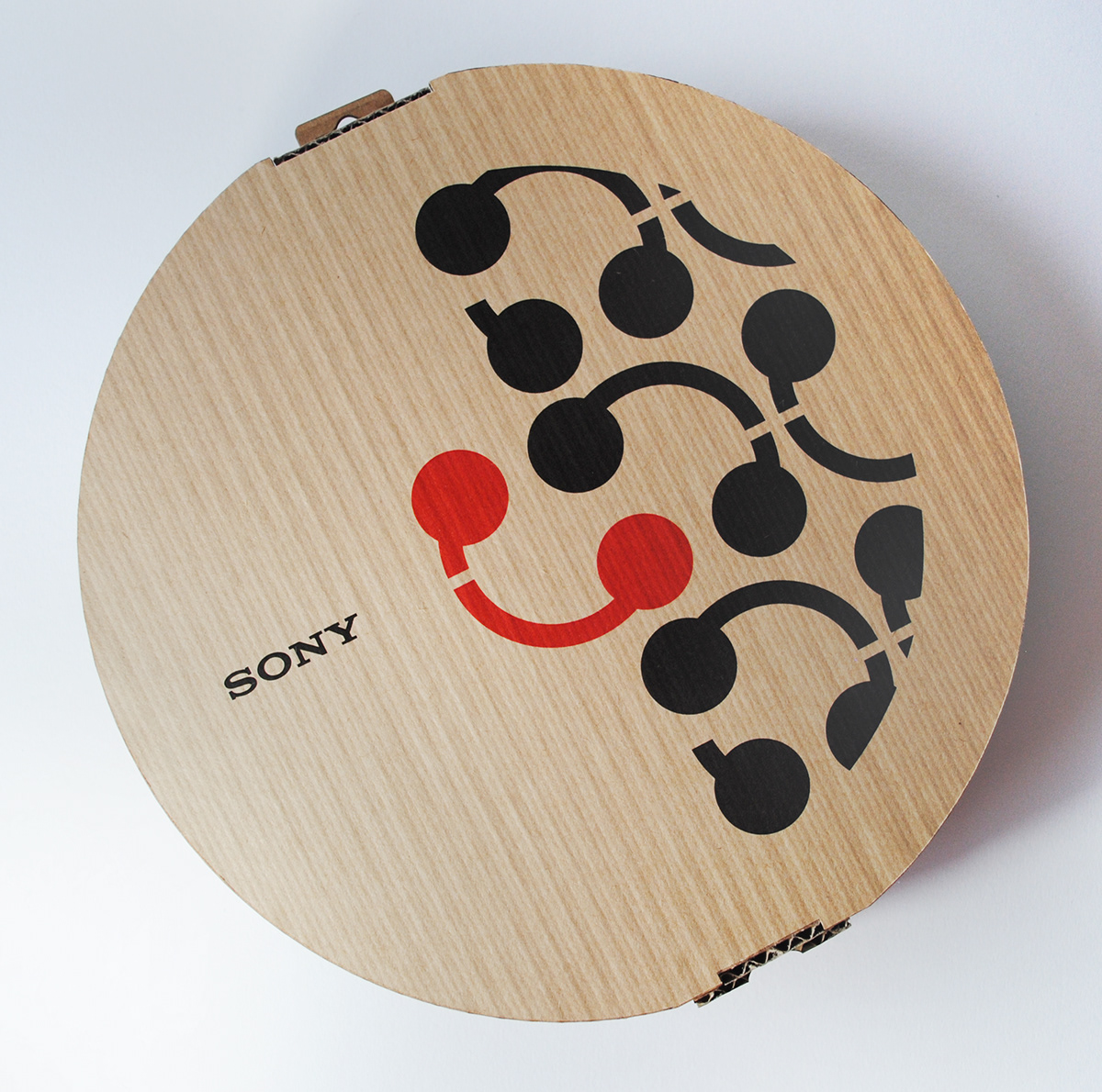corrugated card Sustainable Sony headphones