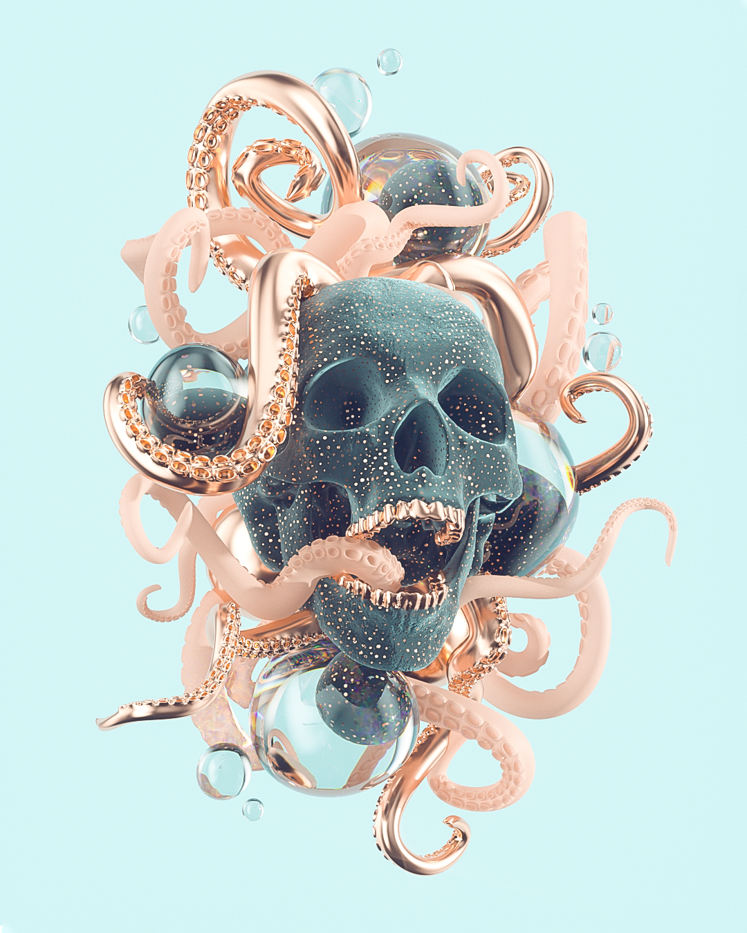 3D creative instagram Nonsense pastel soft colorful metallic inspiration