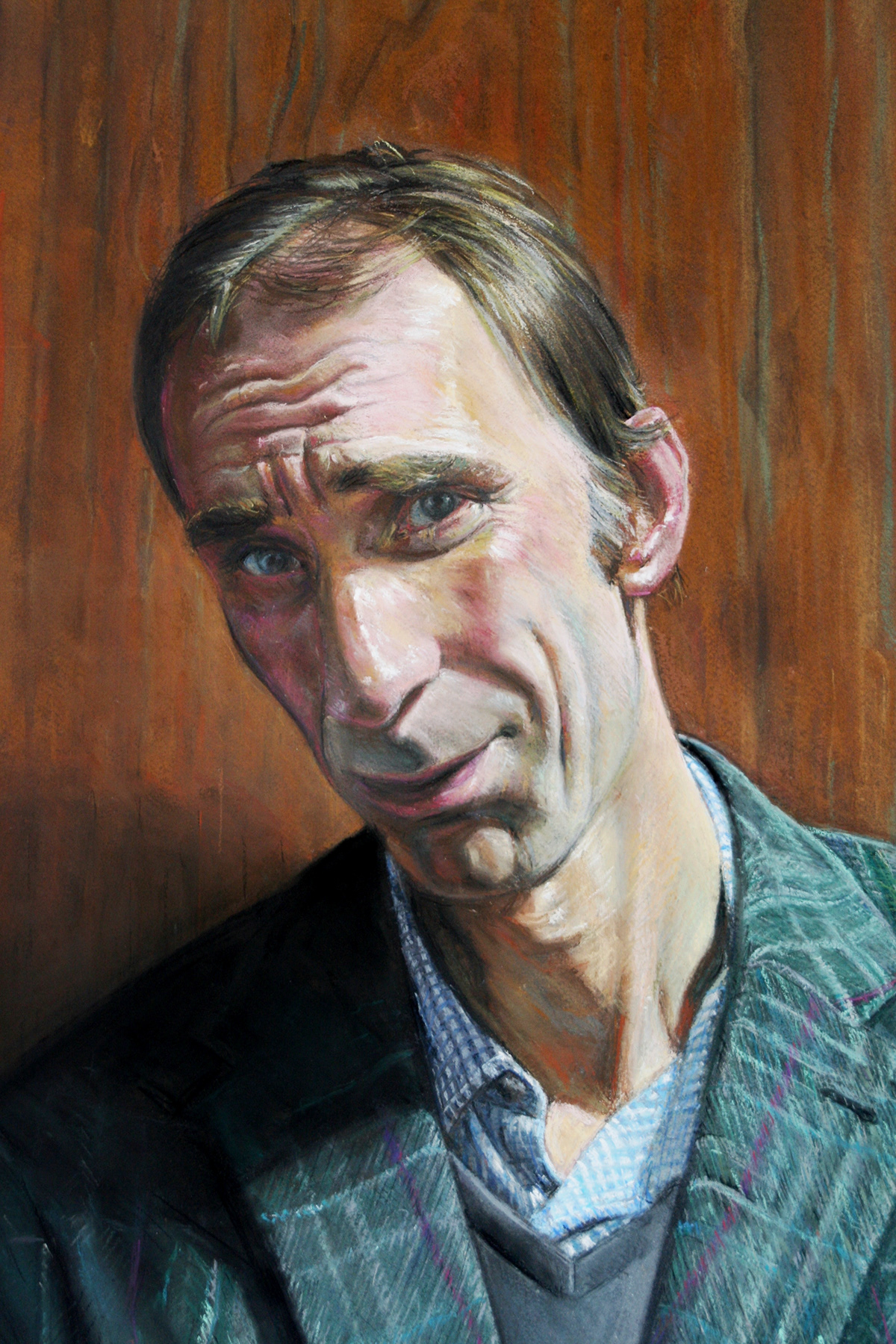 will self writer oil on canvas pastel