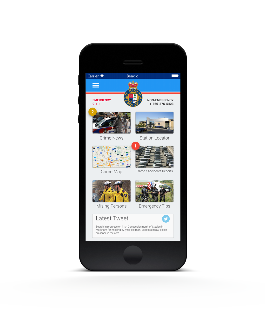 app UI ux concept police