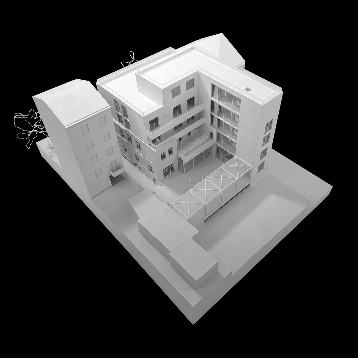 architecture model, architecture, apartment building