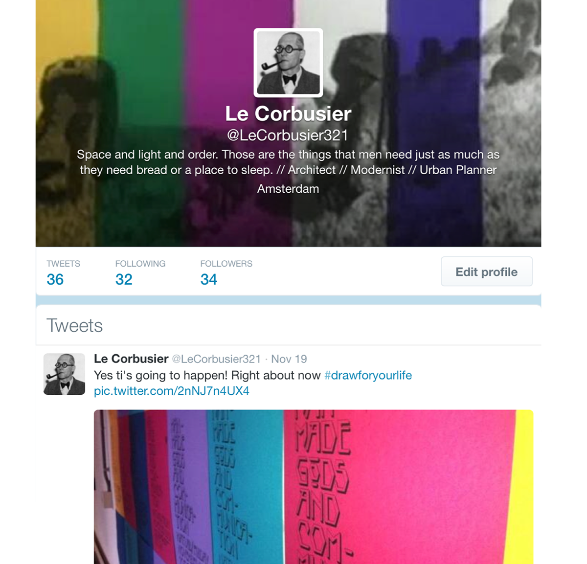social media Promotion Le Corbusier natlab