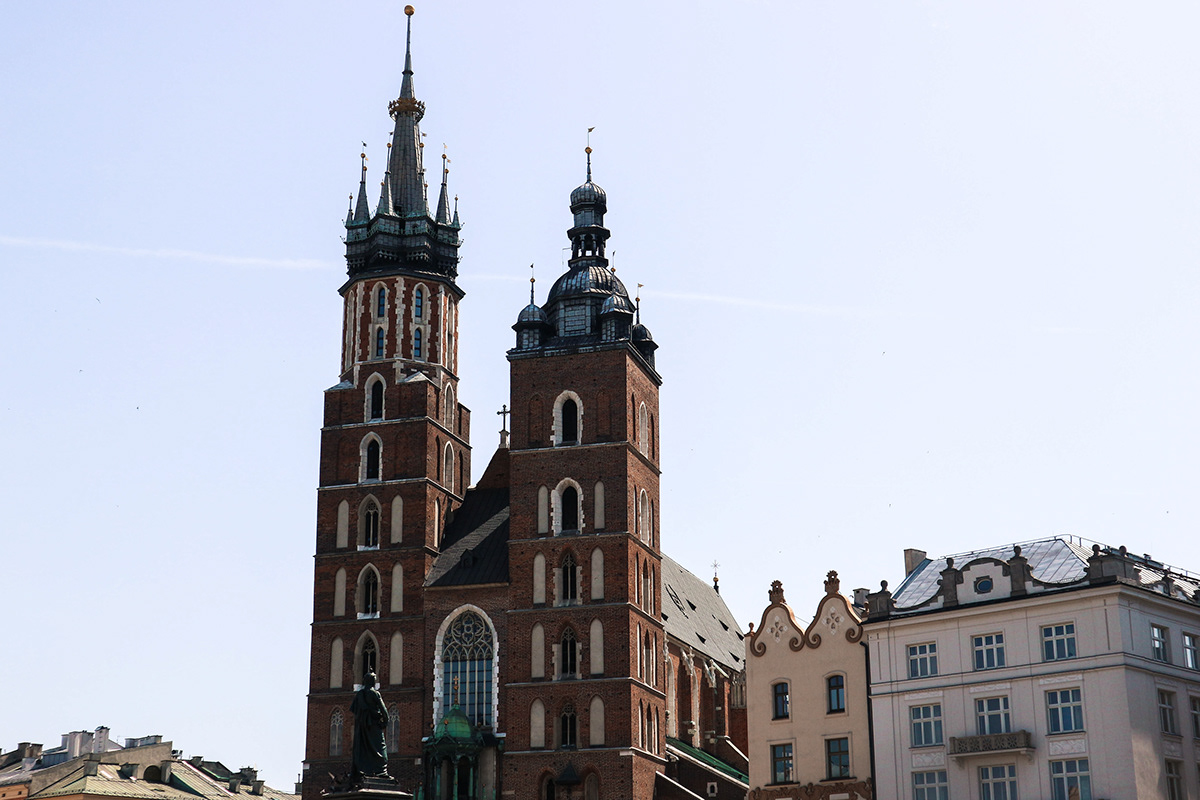 Minimalism city krakow poland Cracovia church square Europe Travel symmetry