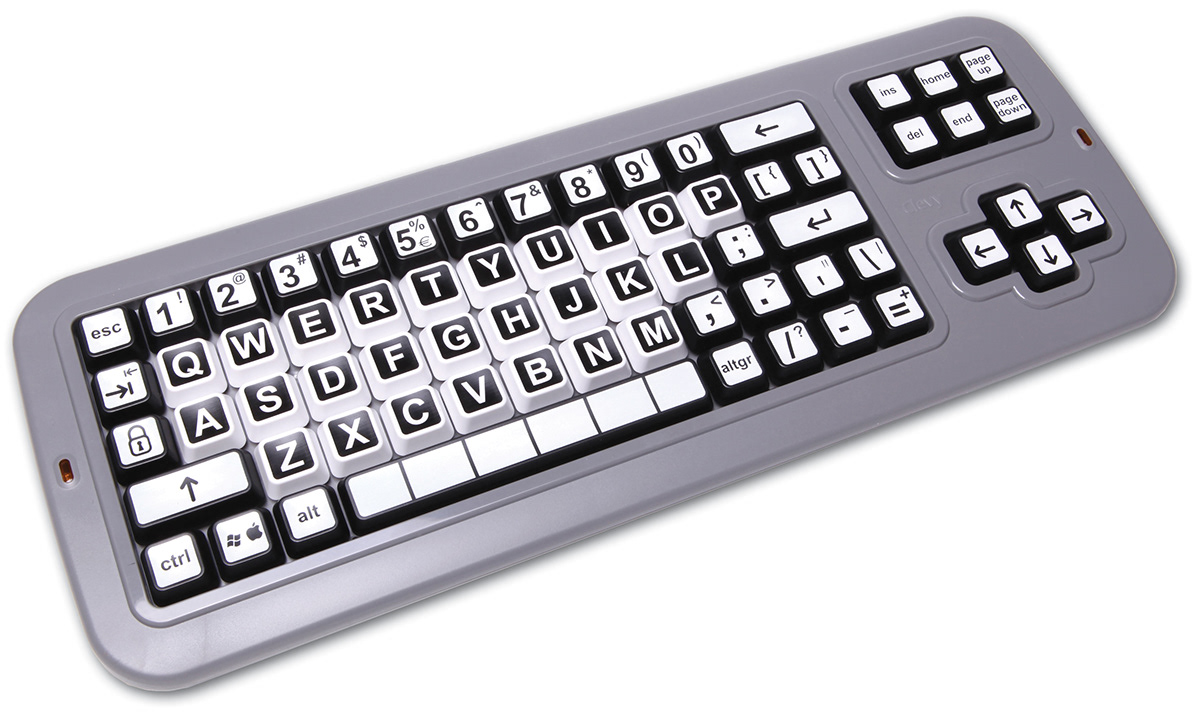 Clevy contrast keyboard Visability Black&white