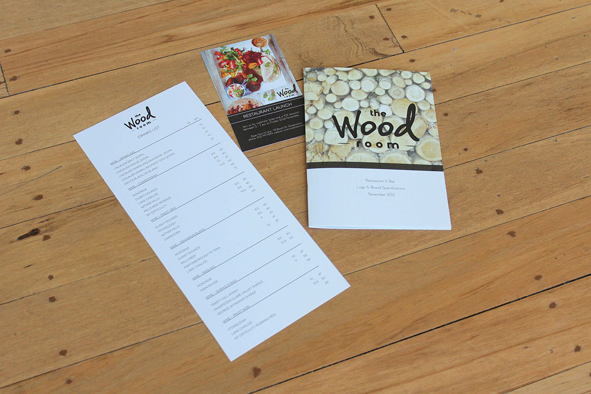 restaurant brand wood room the Collateral menu tshirt stationary Food  earthly natural