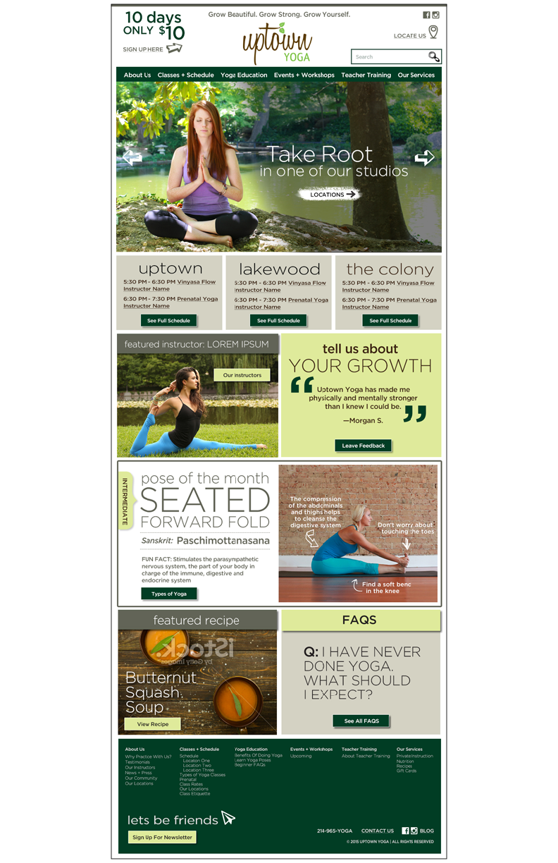 ux interaction Yoga redesign