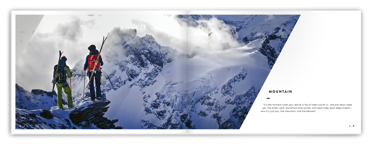 Adobe Portfolio Wintersport Scott Sports Ski Lookbook page layout