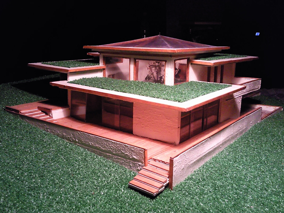 model atrium inner garden inner yard family house