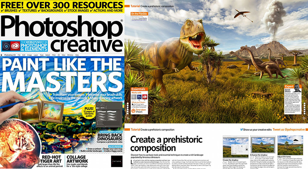 prehistoric Dinosaur trex Digital Art  creative magazine ILLUSTRATION  photomontage