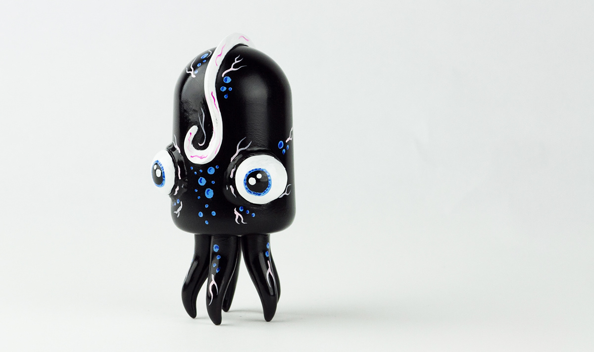 Squid toy Urban Vinyl cute Ocean Custom