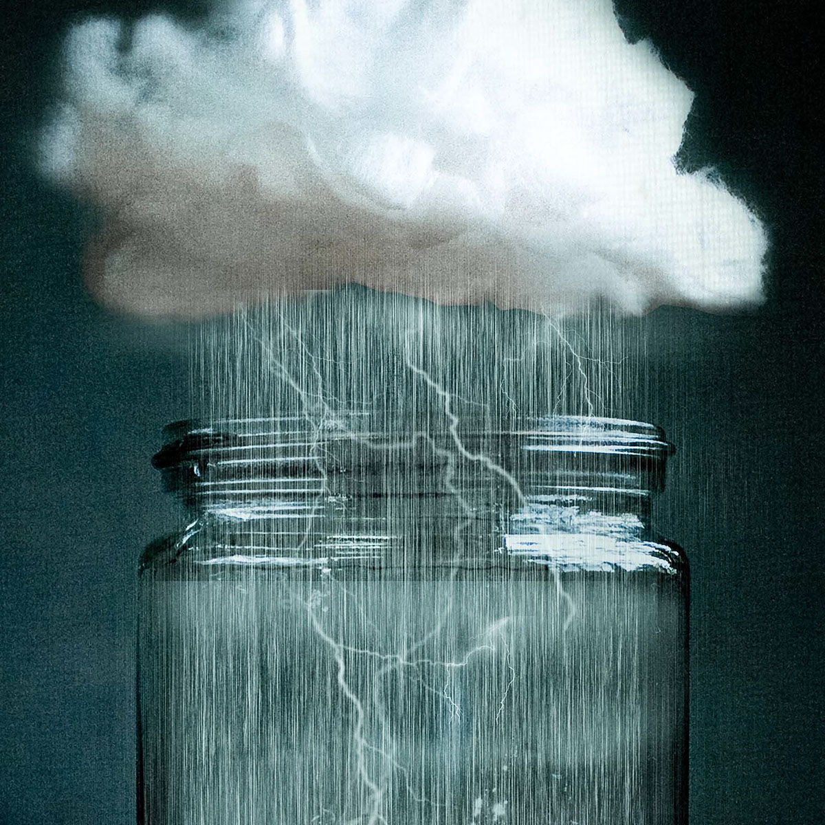 ship bottle rain cloud storm thunder