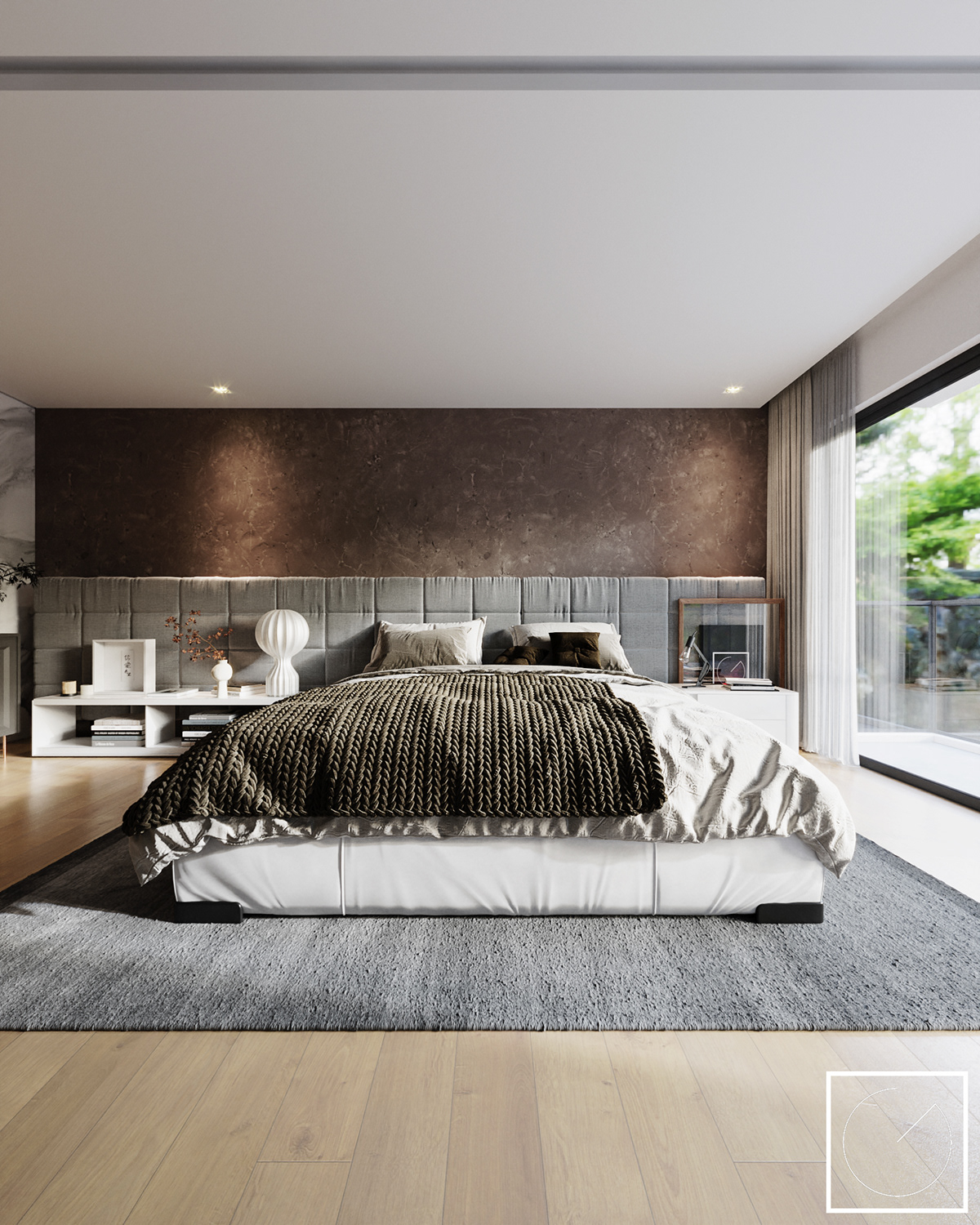 3D 3dsmax archviz bedroom coronarenderer photoshop