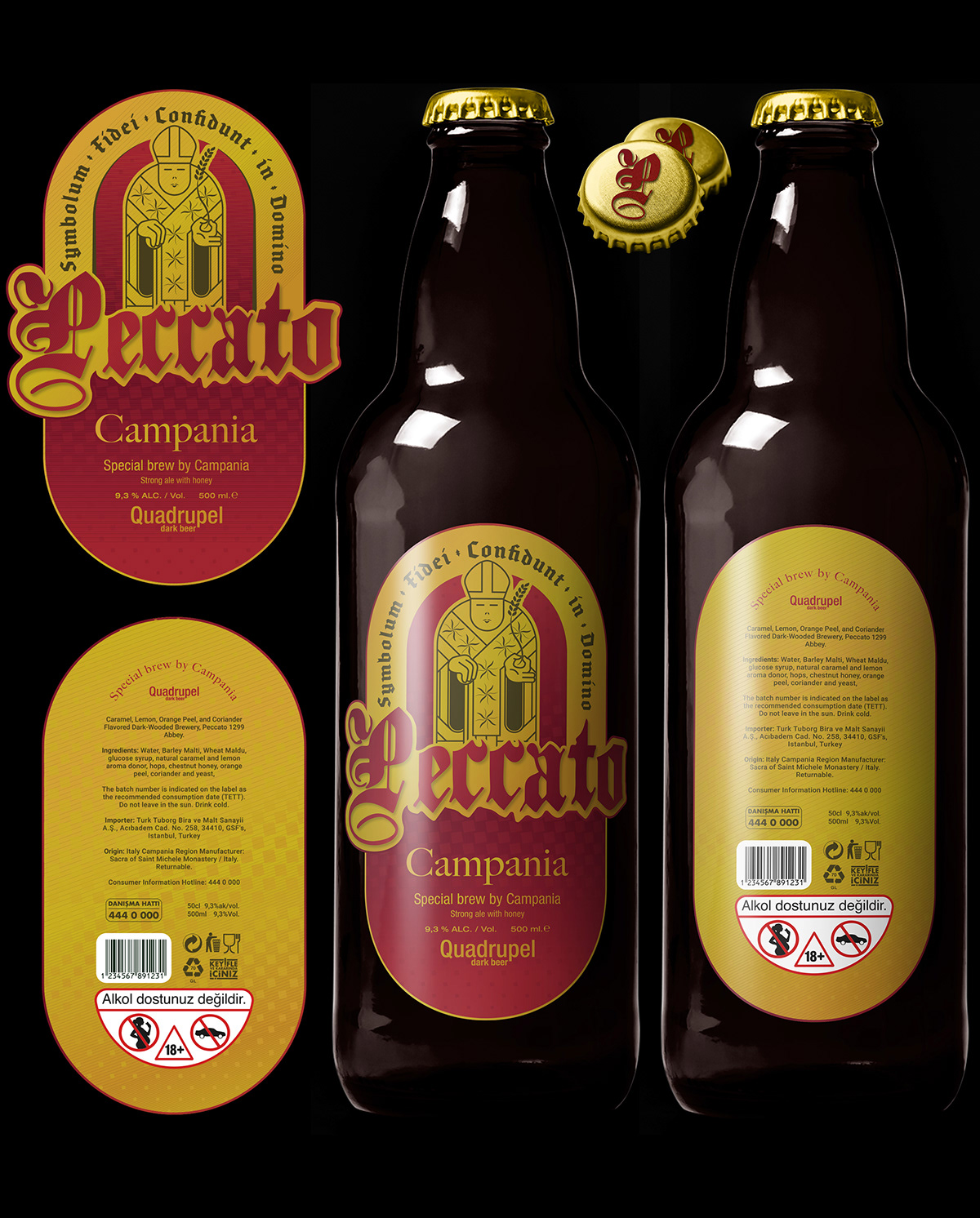 branding  logo ILLUSTRATION  beer Packaging graphic design  empaques monastery poster identity