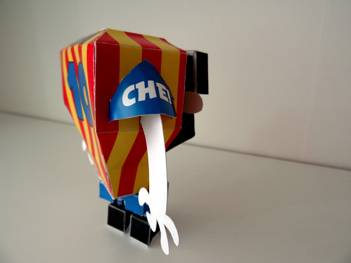 paper toy Character design  football Futbol valencia laliga soccer paper toy spain
