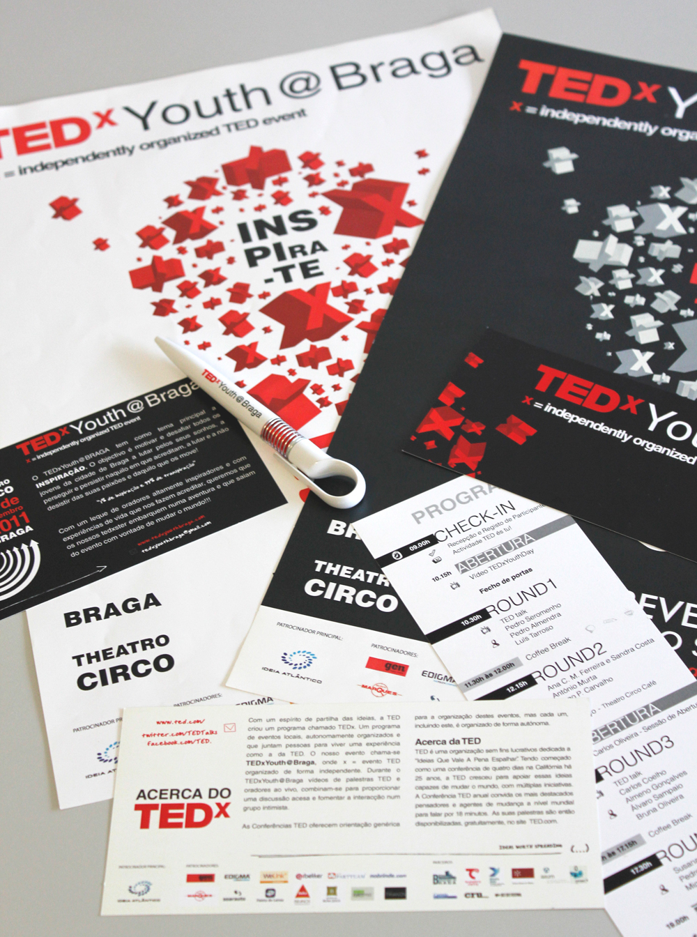 TEDx cartaz imagem gráfica Evento
