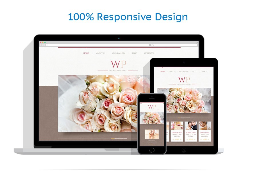 Responsive wordpress Theme wedding planner template