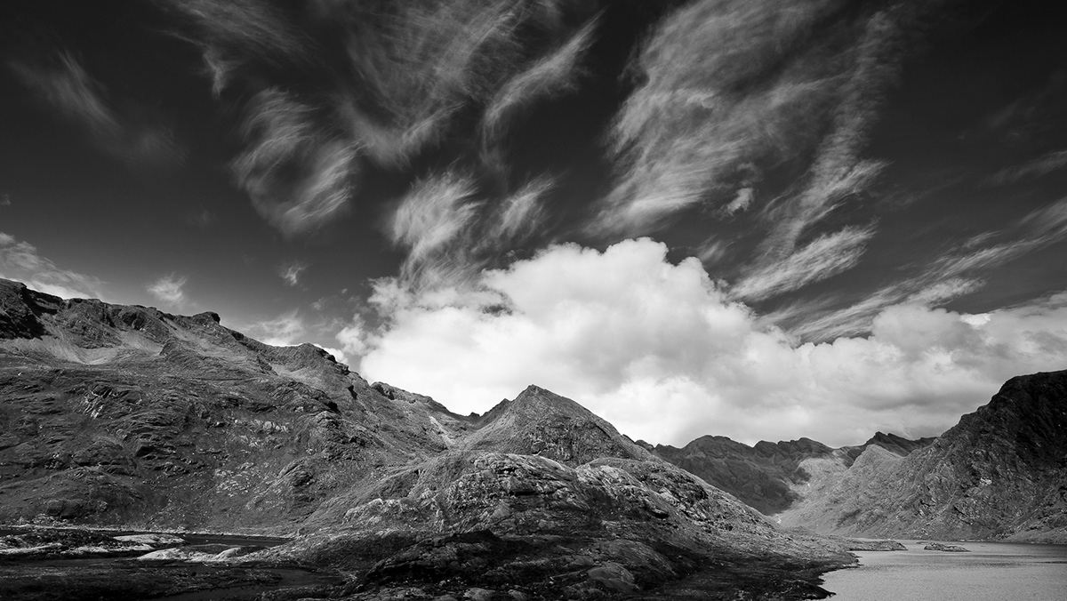 scotland knoydart isles Highlands serenity black and white Landscape
